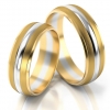 Dwukolorowe obrączki ślubne pierścienie próby 585